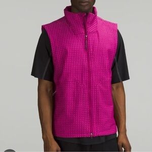 Lululemon Mens Water-Repellent Grid Fleece Hiking Vest - Small